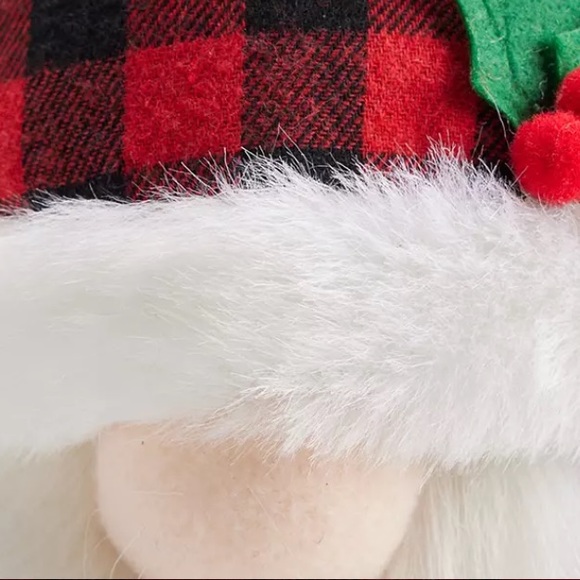 NWT 18” Red & Black Buffalo Check Holiday Santa  Gnome Decoration w/ - Picture 3 of 17